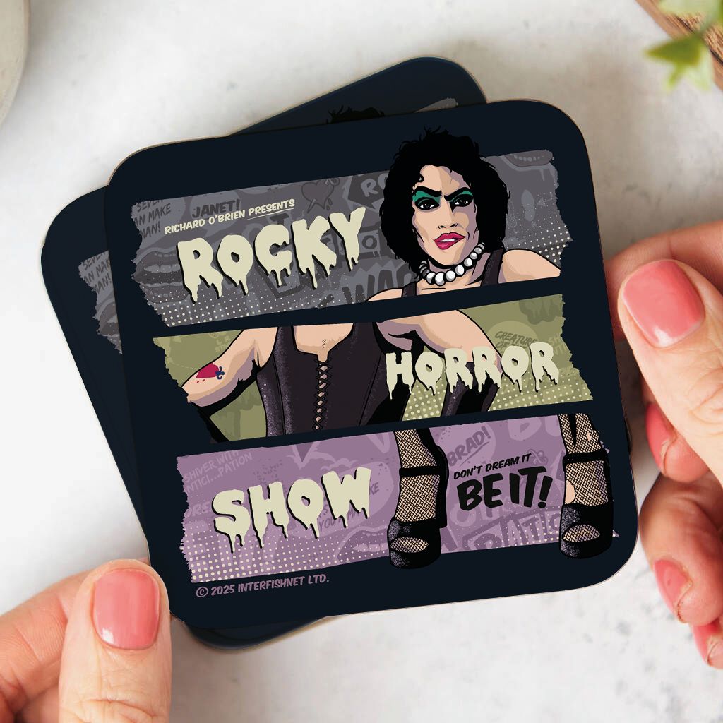 Rocky Horror Show Dr Frank N Furter Don't Dream It Be It Wooden Single Coaster-Rocky Horror Merch Store