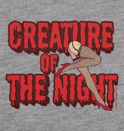 Rocky Horror Show Creature Of The Night Red Text Legs T-Shirt-Rocky Horror Merch Store