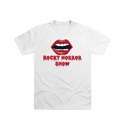 Rocky Horror Show Open Glossy Lips Adult T-Shirt-Rocky Horror Merch Store