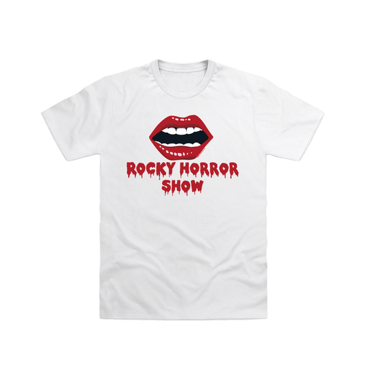 Rocky Horror Show Open Glossy Lips Adult T-Shirt-Rocky Horror Merch Store