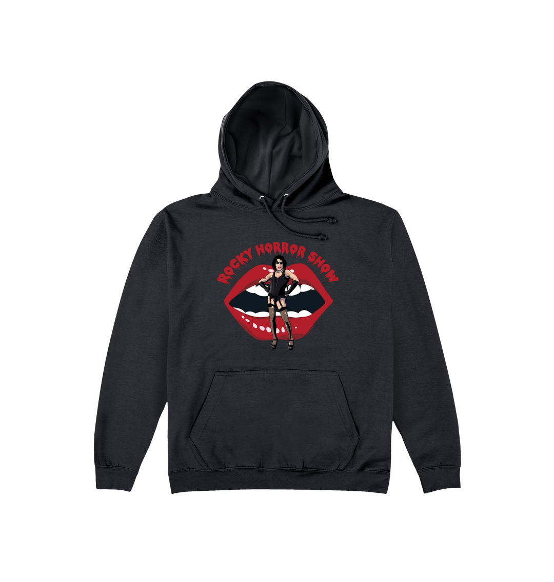 Rocky Horror Show Dr Frank N Furter Mouth Logo Adult Hooded Sweatshirt-Rocky Horror Merch Store