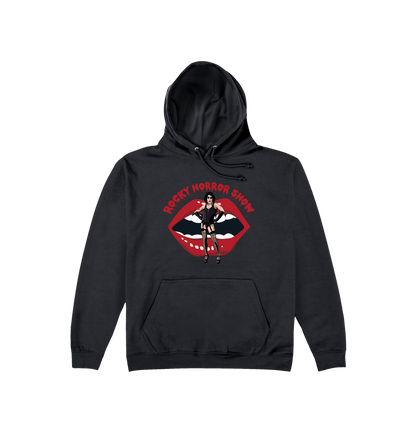 Rocky Horror Show Dr Frank N Furter Mouth Logo Adult Hooded Sweatshirt-Rocky Horror Merch Store