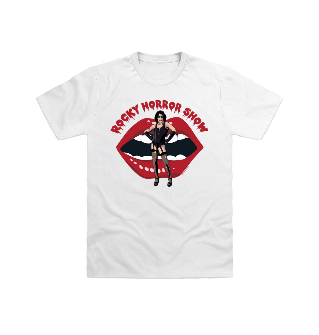 Rocky Horror Show Dr Frank N Furter Mouth Logo Adult T-Shirt-Rocky Horror Merch Store