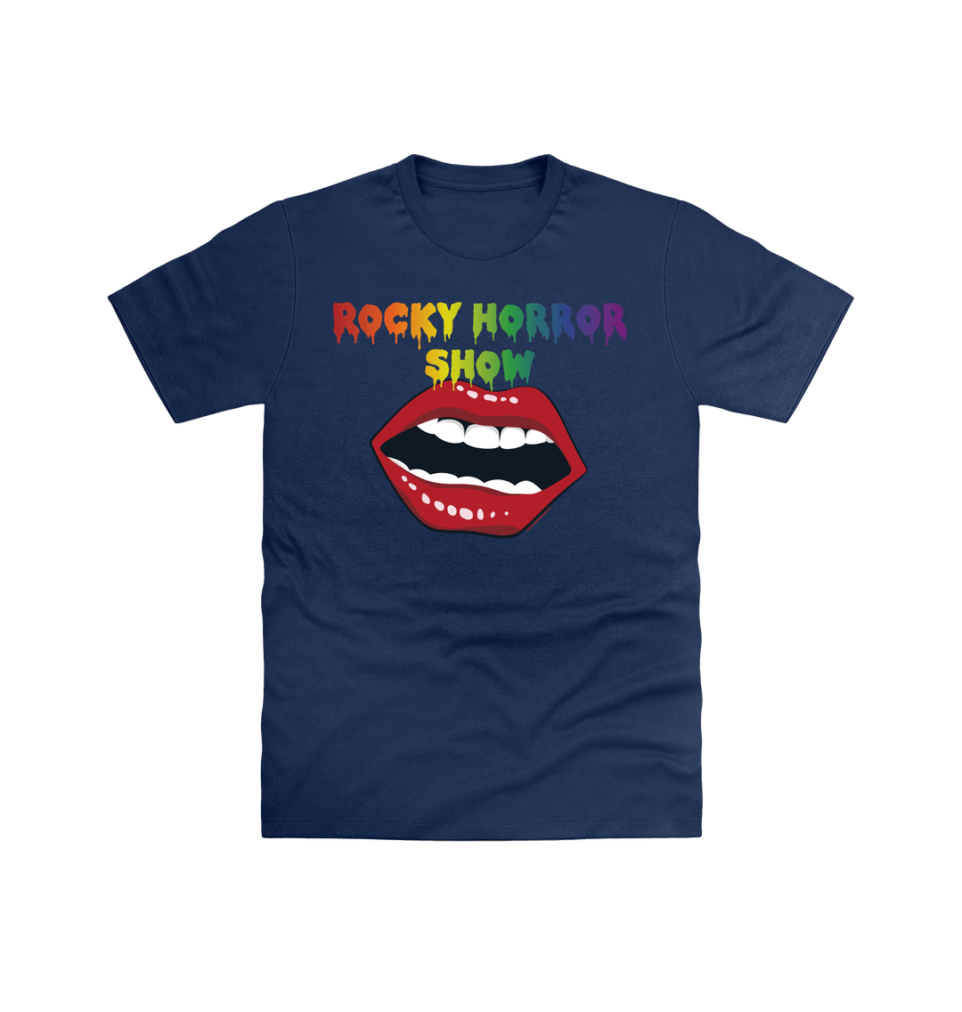 Rocky Horror Show Open Mouth Pride Logo Adult T-Shirt-Rocky Horror Merch Store