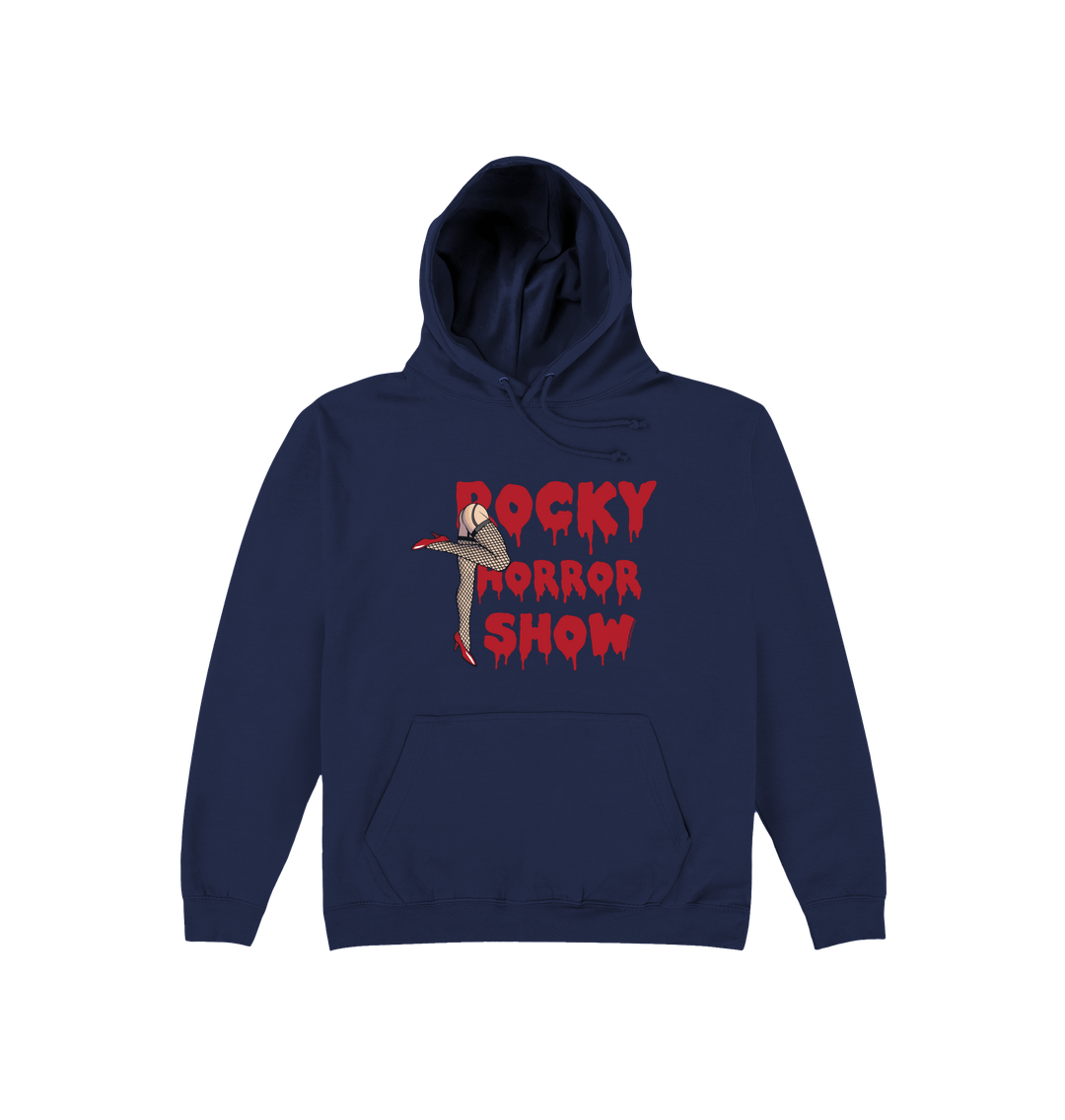 Rocky Horror Show Legs With Logo Block Adult Hooded Sweatshirt-Rocky Horror Merch Store