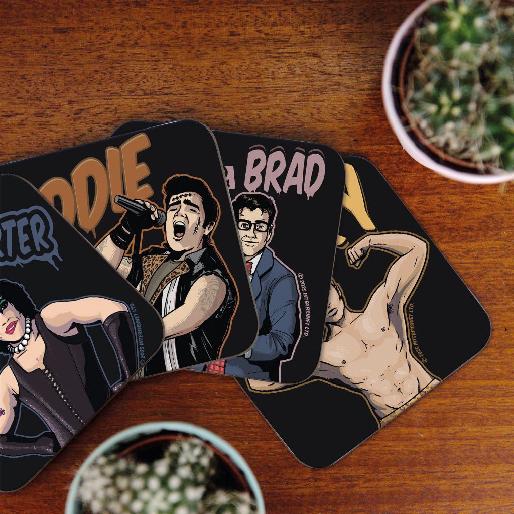 Rocky Horror Show Characters Wooden Coaster Set Of 4-Rocky Horror Merch Store