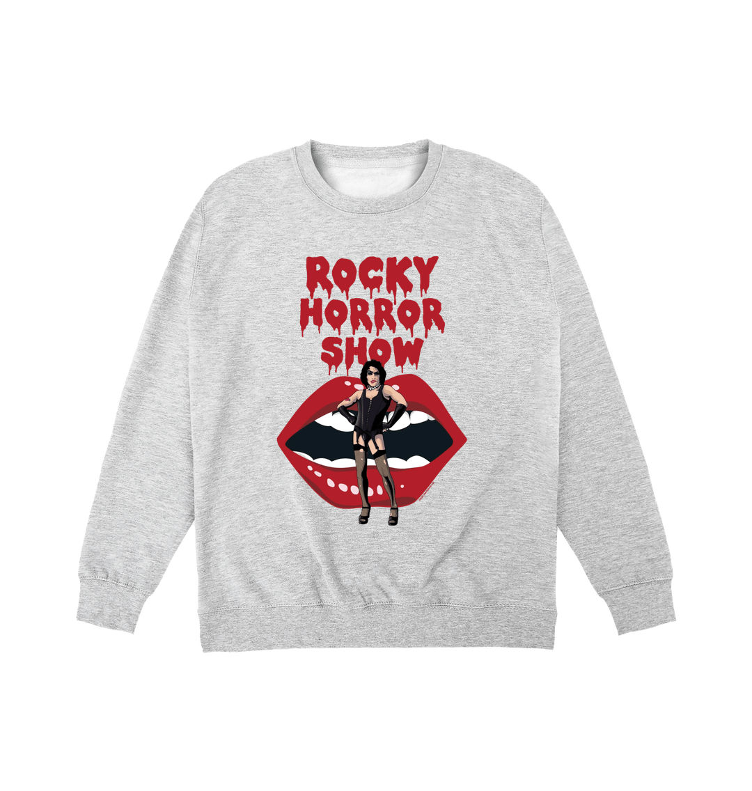 Rocky Horror Show Dr Frank N Furter With Lips Sweatshirt-Rocky Horror Merch Store