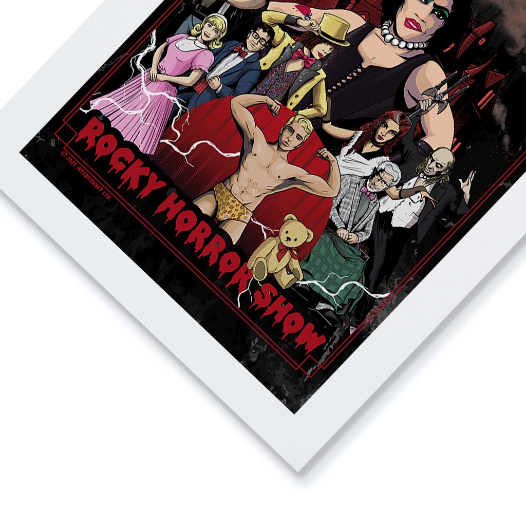 Rocky Horror Show Dr Frank N Furter & Co Castle Background A3 Print-Rocky Horror Merch Store