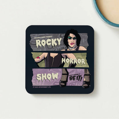 Rocky Horror Show Dr Frank N Furter Don't Dream It Be It Wooden Single Coaster-Rocky Horror Merch Store