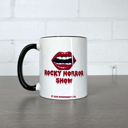 Rocky Horror Show Mouth & Text Logo Two Colour Mug-Rocky Horror Merch Store