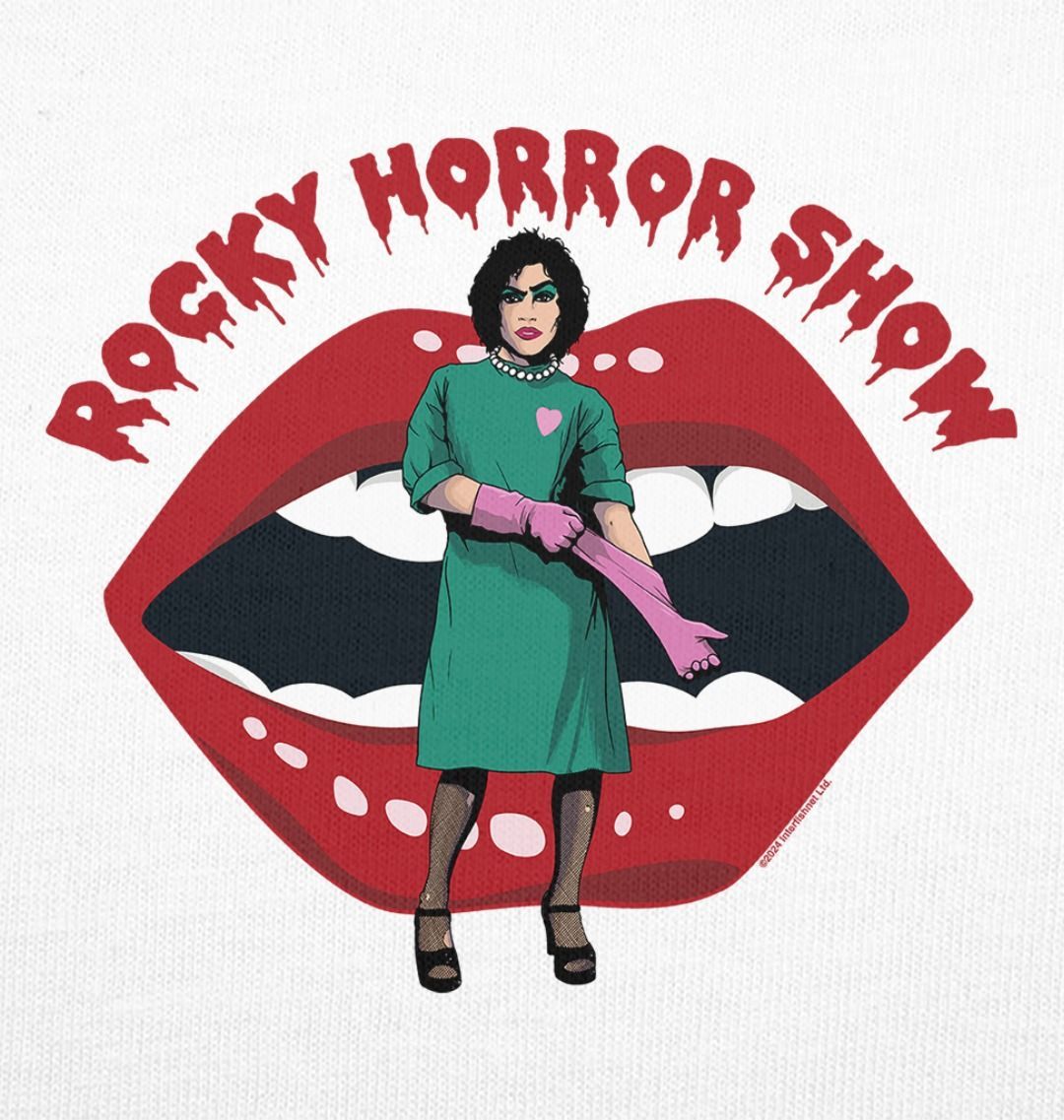 Rocky Horror Show Dr Frank N Furter Gloves Mouth Logo Adult T-Shirt-Rocky Horror Merch Store