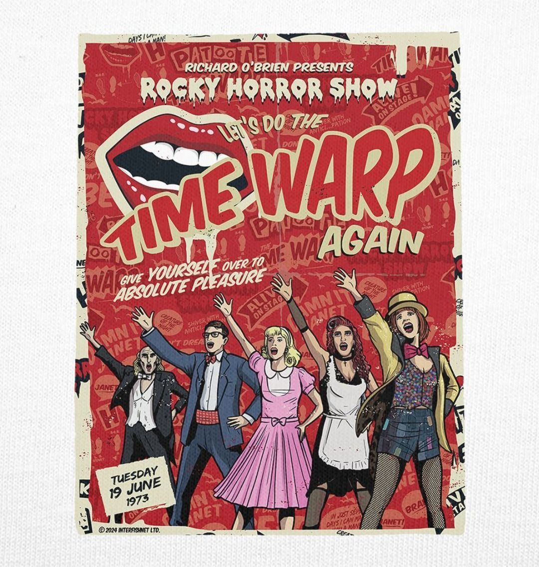 Rocky Horror Show Richard O'Brien Presents Time Warp Poster Sweatshirt-Rocky Horror Merch Store