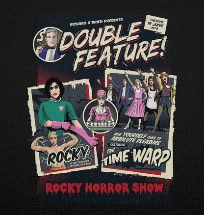 Rocky Horror Show Double Feature Posters Adult T-Shirt-Rocky Horror Merch Store