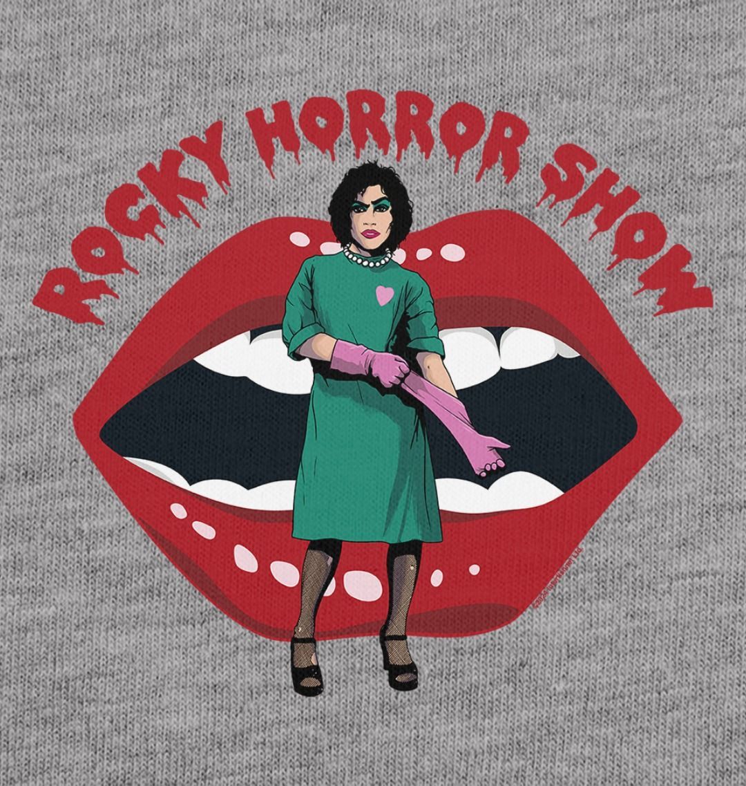 Rocky Horror Show Dr Frank N Furter Gloves Mouth Logo Adult T-Shirt-Rocky Horror Merch Store